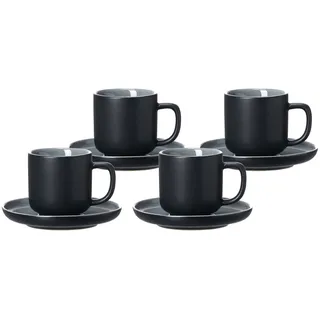 Ritzenhoff & Breker Espressotasse mit Untertasse 0,1 l Schwarz 4 St.