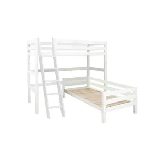 Hoppekids Eck-Etagenbett  ECO Luxury ¦ weiß ¦ Maße (cm): B: 216 H: 177