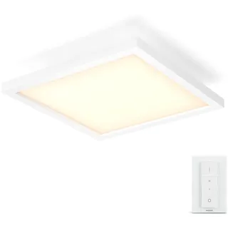 Philips Hue White Amb. LED-Panelleuchte Aurelle inkl. Dimmschalter, 4,6x30x30cm, weiß, dimmbar, alle Weißschattierungen, steuerbar via App, kompatibel mit Amazon Alexa (Echo, Echo Dot)