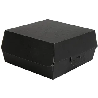 50 Stück – Hamburger Muscheln 'Thepack' 230 G/M2 17,6 x 16,8 x 7,8 cm (Xl) Schwarz Nano-Mikro Wellpappe