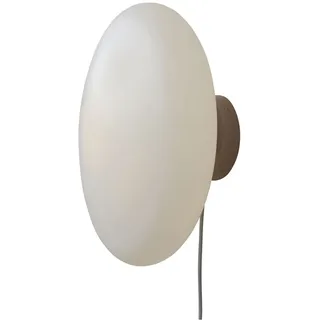 It's about Romi SAPPORO 1-flg. Ø 34 cm rund Milchglas/Glas/Stahl/Eisen