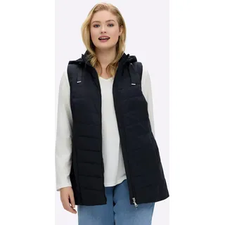 sheego Steppweste mit Kapuze Blau 54