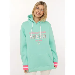 Zwillingsherz Glücklich am Meer Hoodie Mint S/M