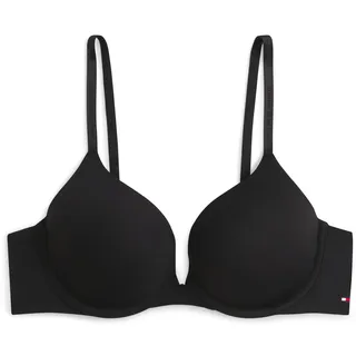 Tommy Hilfiger Underwear Bügel-BH PUSH UP unifarben, Spaghettiträger mit Logo schwarz 75