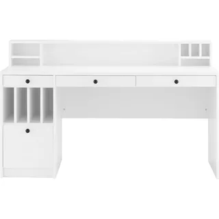 OTTO home Schreibtisch Licia, Computertisch, im Landhausstil, in 2 Breiten weiß Rechteck | 158 cm x 96,5 cm x 55 cm