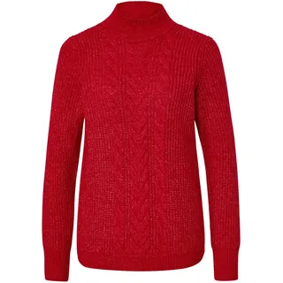 Tchibo - Grobstrickpullover mit Zopfmuster - Damen - Gr. S - rot