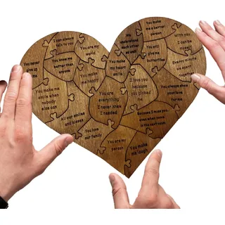 DASHIELL -Jubiläumsgeschenk-Puzzle,2024 Herzrätsel für Erwachsene - Gründe, Warum ich Dich Liebe, Puzzle-Liebe, Herz-Puzzles für Paare, Geburtstagsgeschenk