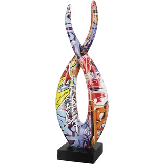 Dekofigur CASABLANCA BY GILDE "Skulptur Flame Street Art" Dekofiguren Gr. B/H/T: 13 cm x 36 cm x 8,5 cm, bunt Deko-Objekte