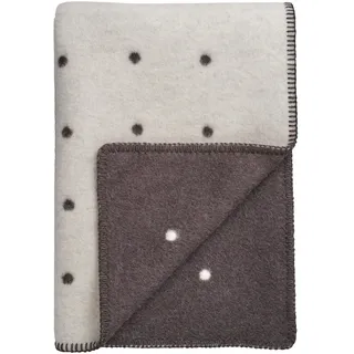 Røros Tweed Pastille Wolldecke 135 x 200 cm Schwarz/Weiß