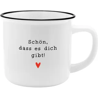 Sheepworld Tasse Kaffeetasse Kaffee Tee Tasse Becher Emaille Optik Sheepworld Gruss &, Material: Porzellan weiß
