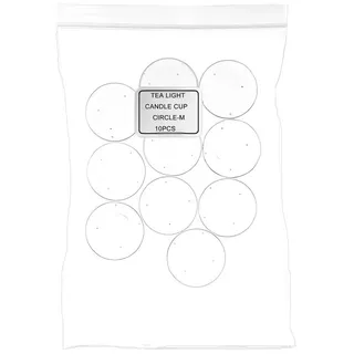 DistrEbution Teelichthalter Teelichthüllen Transparente Kunststoffhüllen, Transparente Hülle für DIY Teelichter, stabil und wiederverwendbar