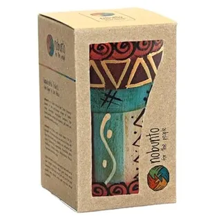 Nobunto Kerzen - Makini - Fair Trade Kunstkerze aus Südafrika - Handbemalte Geschenkkerze - Afrikanische Kerzensets - Bunte Stabkerzen - Weihnachten - Ostern (Geschenkbox 7x11,5cm)