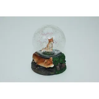 Cornelissen Glitzerkugel Fuchs, 6,5 cm, Schneekugel Tier Tiere Schneekugeln Füchse