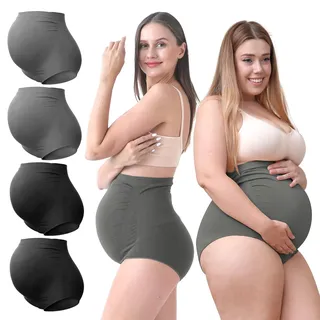SUNNYBUY Umstandsunterwäsche Hohe Taille Nahtlos Weich & Dehnbar | Über dem Bauch, Sanfte Bauchabdeckung, Nahtlos unter Kleidern, Komfort Für die Schwangerschaft - 3XL