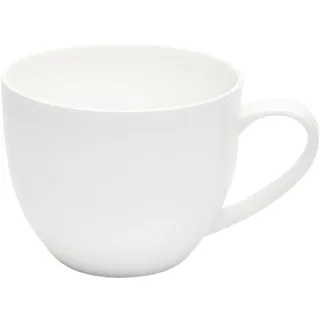 Weiße Tassen aus Knochenporzellan, große Kapazität, Keramik, Frühstück, Haferflocken, Milch, Teetasse, Suppenschüsseln, luxuriös, dünn, leicht, Porzellan-Kaffeetassen mit Griff, für Milchshakes, Eis