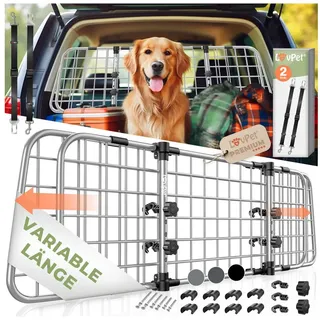 Lovpet Hundegitter Auto verstellbar Grau 30 x 91-153 cm