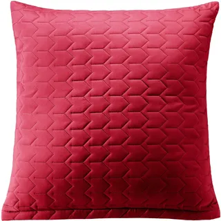 Sumkito Aqua-Textil Dreamlike Zierkissen 80 x 80 cm Bordeaux rot Mikrofaser Dekokissen leichte Wattierung Steppkissen