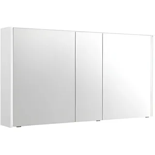 Pelipal Serie 6010 (Solitaire) Spiegelschrank 154 x 17,6 x 70,9 cm mit LED-Lichtkranz und LED-Profil 6010-SPSB06-432AN, Badmöbel, weiß matt select