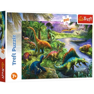 Trefl 13281 Dinosaurier 200 Teile, für Kinder ab 7 Jahren Puzzle