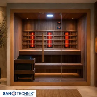 SANOTECHNIK KOTKA Sauna + Infrarotkabine für 4-5 Personen 200x150x190 cm