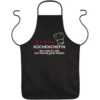 lustige Schürze Kochschürze für Frauen Damen - Küchenchefin - Geschenke Mama Freundin Geburtstag Weihnachten Geburtstagsgeschenk