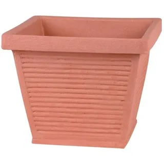 Blumenkübel Perugia 40x40x33 cm Terrakotta Pflanzkübel Kunststoff Outdoor | Jelenia Plast, Pflanzgefäß, wetterfest, UV-beständig, Balkon, Terrasse, Garten, Pflanzkübel, robust, modern, langlebig