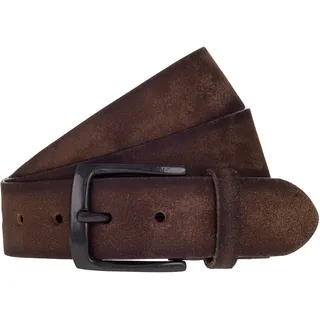 Mustang Herrengürtel Leder 4 cm schwarz/braun 100