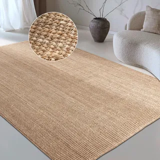 OTTO home Teppich OTTO HOME "Avot Juteteppich", beige (natur gold), B:60cm H:10mm L:90cm, Jute, Teppiche, Teppich, 100% Jutefaser, Läufer, Esszimmer, Wohnzimmer, Skandi