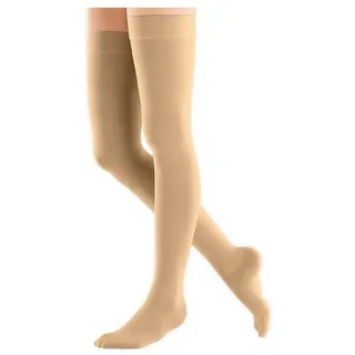 Bauerfeind Kompressionsstrümpfe Bauerfeind VenoTrain soft AG CCL1 Schenkelstrümpfe XL plus