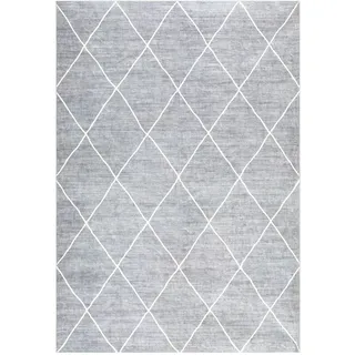 Idimex Rhomb Teppich 200 x 300 cm Grau