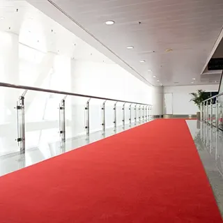 MadeInNature Roter Teppich Eventteppich hochzeitsteppich Polyester Red Carpet/in vielen Breiten BZW. Längen vorhanden (1x20m)