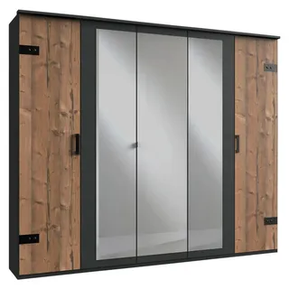 WIMEX Drehtürenschrank Stockholm 225 x 210 x 58 cm Grau