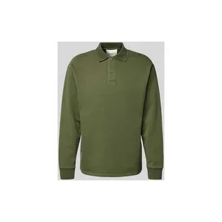 Regular Fit Poloshirt aus Bio-Baumwolle, Oliv, S