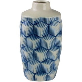 AM Design Dekovase Raute, blau-weiß, Tischvase aus Keramik (1 St), Keramikvase, Dekoobjekt, Blumenvase blau|weiß