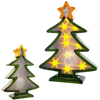 DRW Weihnachtsbaum aus Metall mit Lichtern, 32 cm