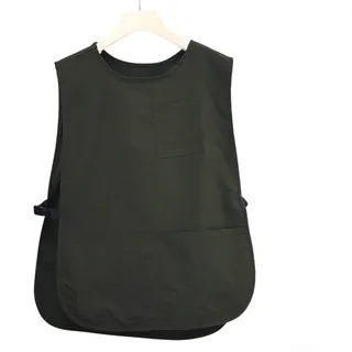 Weste, öldichte und wasserdichte Schürze für Barista, Heimküche und Catering, mit verstellbaren Trägern und mehreren Taschen, Schwarz, Schwarz