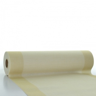 Sovie HORECA Tischläufer Mailand in beige aus Linclass® Airlaid 40 cm x 24 m, 1 Stück - Leinen Struktur