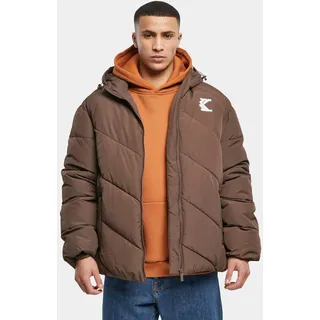 funktionale Karl Kani Herren Jacke Taschen gesteppt Braun - S