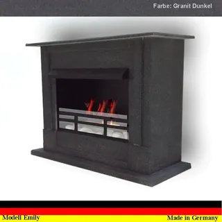Gelkamin Ethanolkamin Kamin Fireplace Cheminee Emily Deluxe Royal Granit dunkel