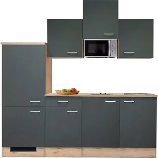 Flex-Well Küchenzeile Morena 210 cm E-Geräte grau 