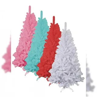 künstlicher Weihnachtsbaum weiß, blau, rot, pink 120-210cm weiß Höhe 210 cm