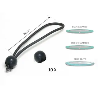 Berg Toys Gummizugset für Schutzrand Schwarz 10 Stück