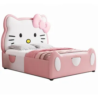 JVmoebel Kinderbett Rosa Hello Kitty-Kinderbett Bett für Mädchen Kinderbetten, Made in Europa rosa