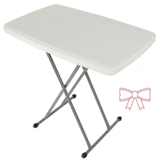 Cannoli Stehtisch Klappbar Outdoor Hoch Wetterfest Metall Weiß Gartentisch Klapptisch Bistrotisch Garten-Trading XXL Klapptisch Campingtisch Catering klappbar weiß Partytisch Tragegriffe