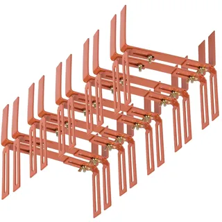 BigDean Blumenkastenhalter H-Form 10 Stück terrakotta