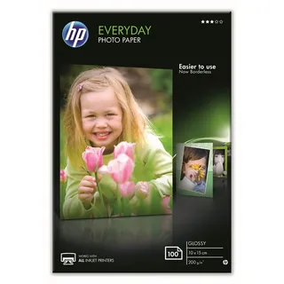 HP Fotopapier 10 x 15 cm glänzend 200 g/m2 100 Blatt