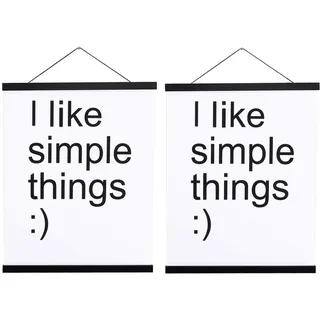 Sanauto Posterleiste Posterschiene Poster, Magnet Magnetische Holz Poster Aufhänger Halter Rahmen Leisten Bild Bilder Bilderleiste Bilderrahmen 50x70 50x100 50x75(50cm, Schwarz, 2 Packungen)