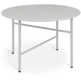bomoe Beistelltisch Hellgrau Metall 53 x 36 cm