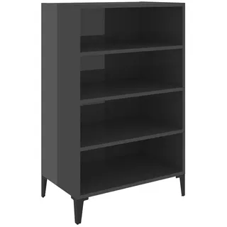 vidaXL Sideboard 57 x 90 x 35 cm Hochglanz-Grau