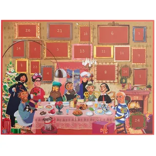 art&design24 Adventskalender in der Kunst, Adventskalender 29,7 x 42 cm, Fotografie Kunstwerke, Goldglitter, Berühmte Künstler
